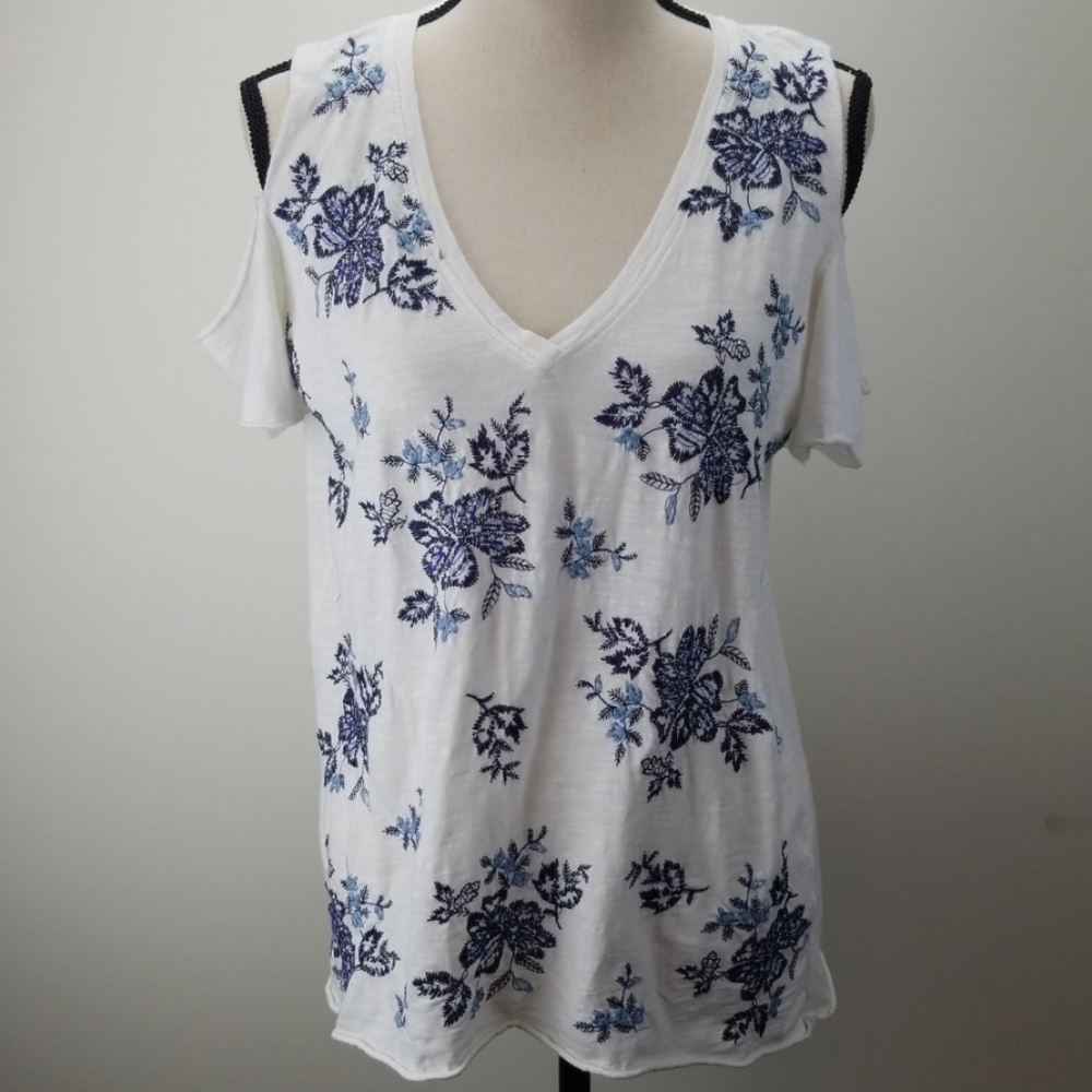 Lucky Brand Embroidered Floral Top